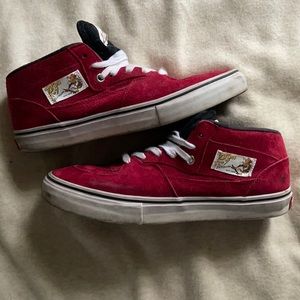 Vans half cab 20th anniv. edition. Red suede 8.0